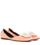 Roger Vivier Leather Ballerina Shoes