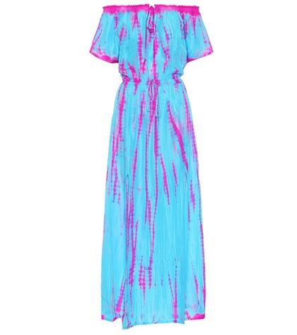 Anna Kosturova Off-the-shoulder Silk Dress