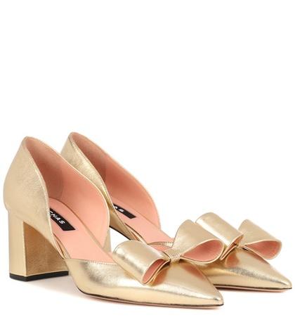 Melissa Odabash Metallic Leather Pumps