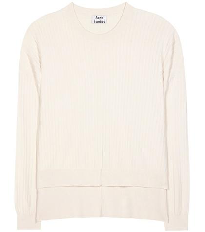 Acne Studios Issy Rib-knitted Cotton-blend Sweater