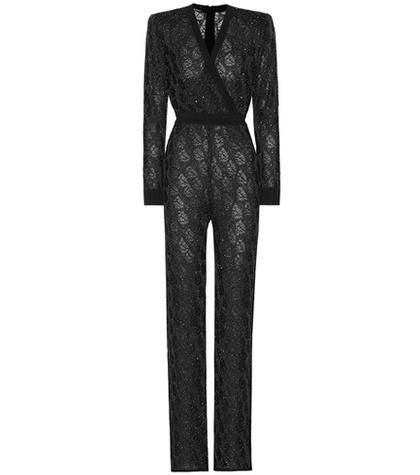 Balmain Sequinned Knit Jumpsuit