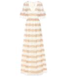 Poupette St Barth Cora Striped Lace Dress