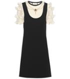 Gucci White Embellished Wool Dress