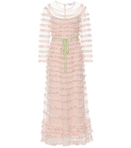 Saint Laurent Floral-printed Midi Dress