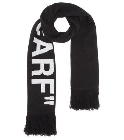 Off-white Quote Wool-blend Scarf
