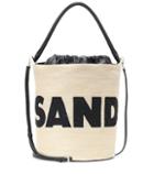 Jil Sander Leather And Raffia Bucket Bag