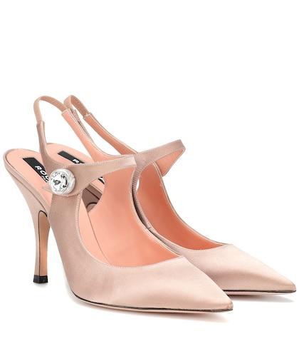 Rochas Satin Mary Jane Pumps