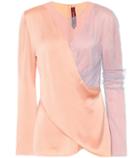 Thom Browne Bari Satin And Tulle Top