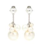 Miu Miu Faux Pearl And Crystal Earrings