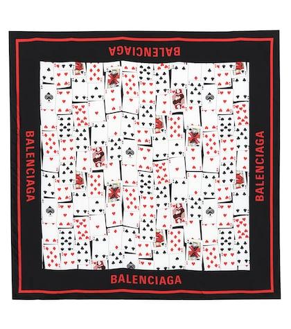 Balenciaga Printed Silk Twill Scarf