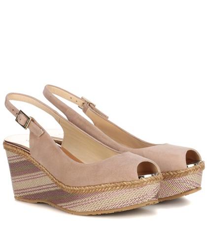 Jimmy Choo Praise Suede Platform Sandals
