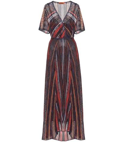 Valentino Striped Knit Maxi Dress