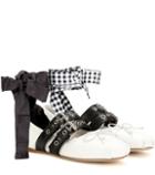 Prada Buckle-embellished Leather Ballerinas