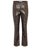 Prada Cropped Brocade Trousers