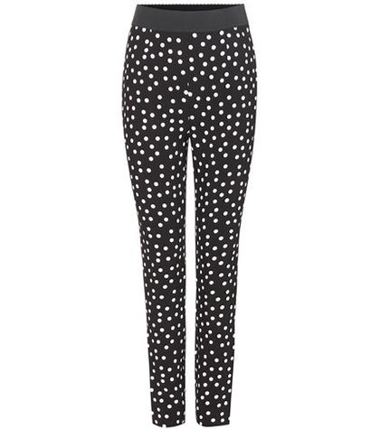Dolce & Gabbana Polka-dot Crêpe Slim Trousers