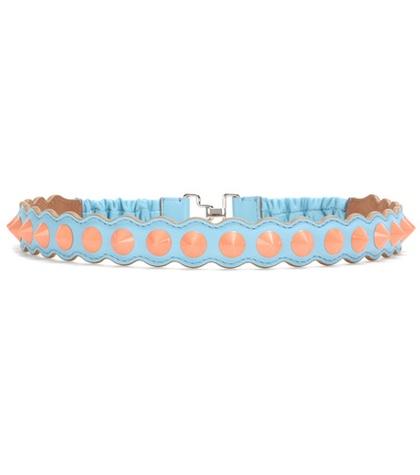 Fendi Embellished Leather Belt