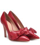 Red (v) Red (v) Leather Pumps