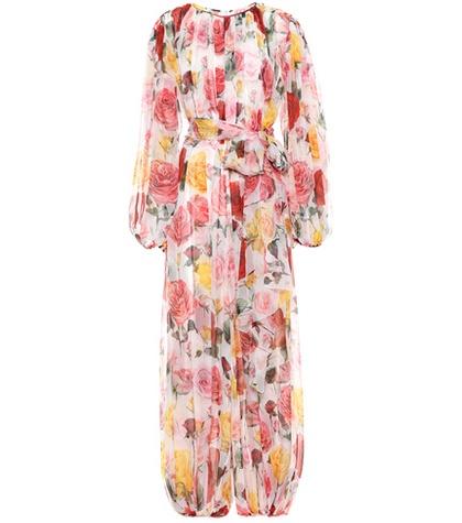 Dolce & Gabbana Floral-printed Silk Jumpsuit