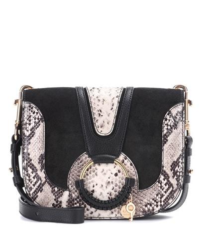 Valentino Hana Medium Suede And Leather Shoulder Bag