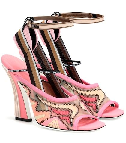 Fendi Ffreedom Mesh And Rubber Sandals