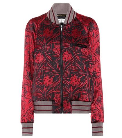 Saint Laurent Printed Satin Bomber Jacket