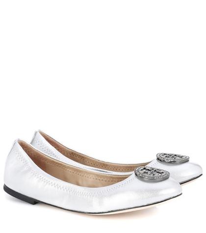 Tory Burch Liana Leather Ballerina Shoes