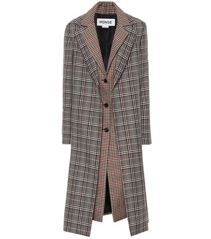 Monse Checked Wool-blend Coat