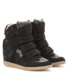 Valentino Bekett Leather And Suede Sneakers