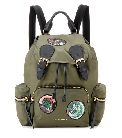 Burberry The Medium Appliqué Gabardine Backpack