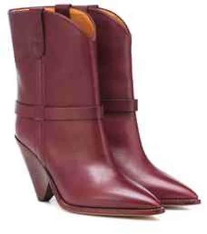Isabel Marant Lamsy Leather Ankle Boots