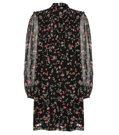 Ganni Floral Crêpe Minidress