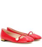 Gucci Embellished Patent Leather Ballerinas