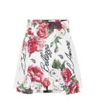Dolce & Gabbana Floral Brocade Cotton-blend Skirt