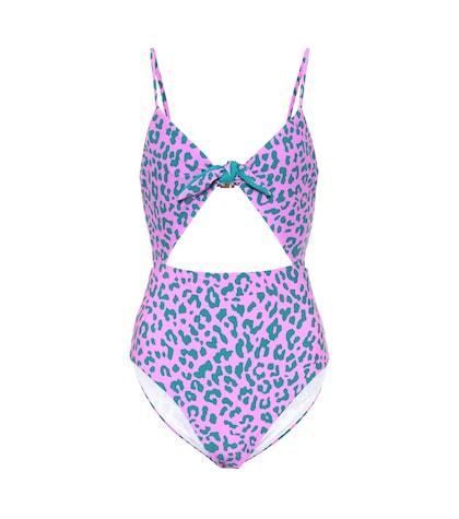 Diane Von Furstenberg Leopard Print Cut-out Swimsuit