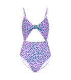 Diane Von Furstenberg Leopard Print Cut-out Swimsuit