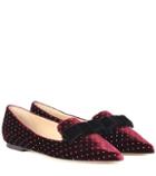 J Brand Gala Velvet Ballet Flats