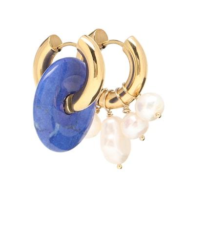 Timeless Pearly Baroque Pearl And Stone Earrings