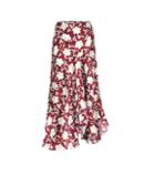 Chlo Floral Hammered Silk Maxi Skirt