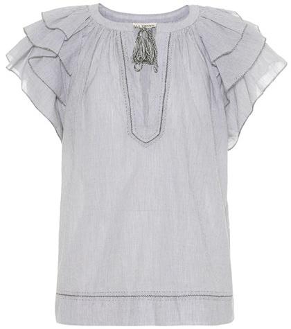 Ulla Johnson Lani Ruffled Cotton Top
