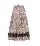 Tomas Maier Printed Cotton Skirt With Appliqué