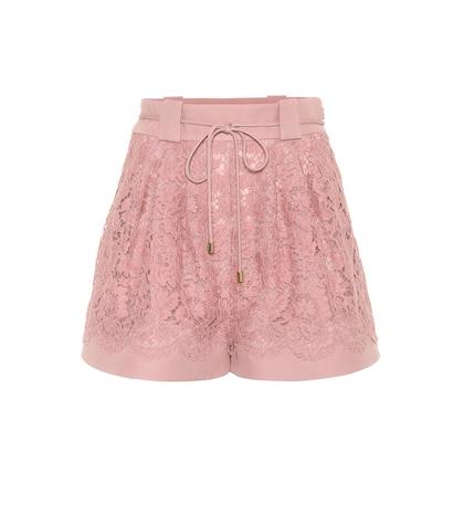Valentino Wool And Silk-blend Lace Shorts