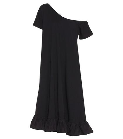 Stuart Weitzman Cotton Off-the-shoulder Ruffle Dress