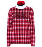 S Max Mara Plaid Wool Turtleneck Sweater