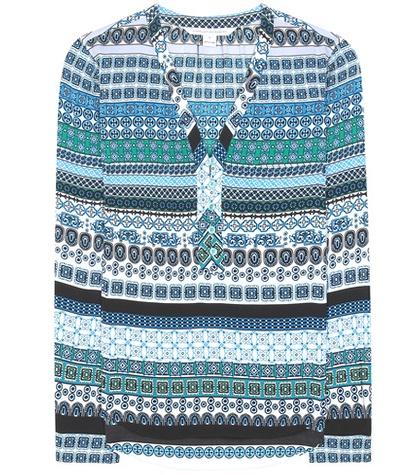 Diane Von Furstenberg Arden Printed Silk-blend Blouse