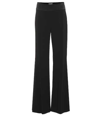 Galvan High-rise Flared Crêpe Pants