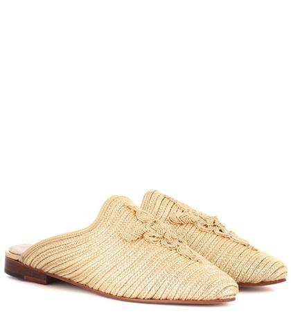 Chlo Raffia Mules