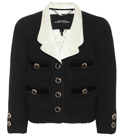 Marc Jacobs Cropped Wool Tweed Jacket