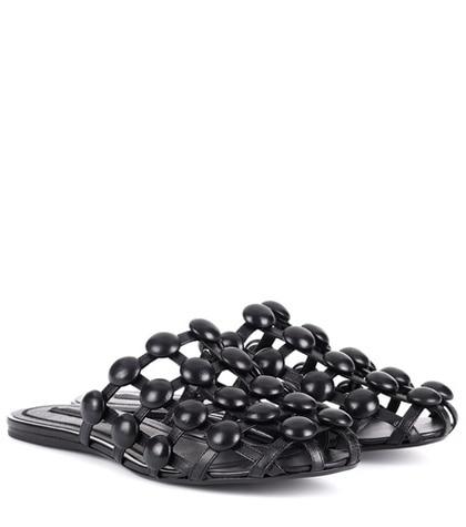 Alexander Wang Amelia Studded Leather Slippers