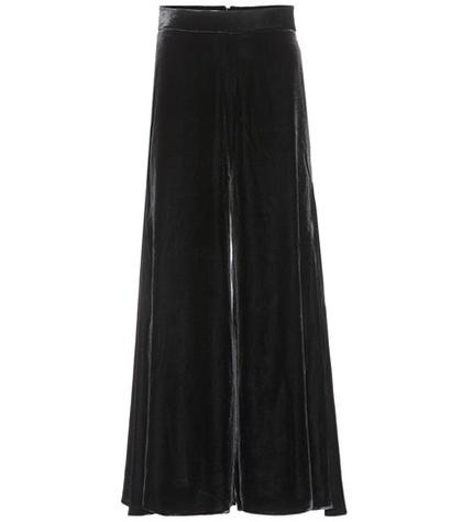 Saint Laurent Velvet Wide-leg Trousers
