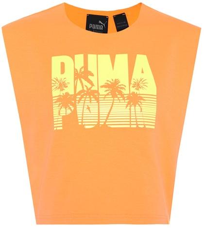 Fenty By Rihanna Sleeveless Printed Crop Top
